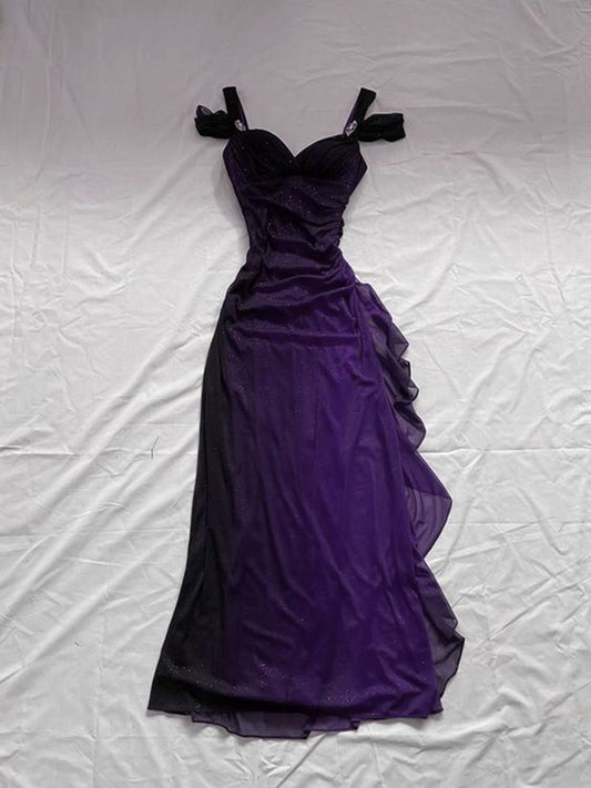Beautiful Sweetheart Off Shoulder Long Party Dress, A-line Prom Dress