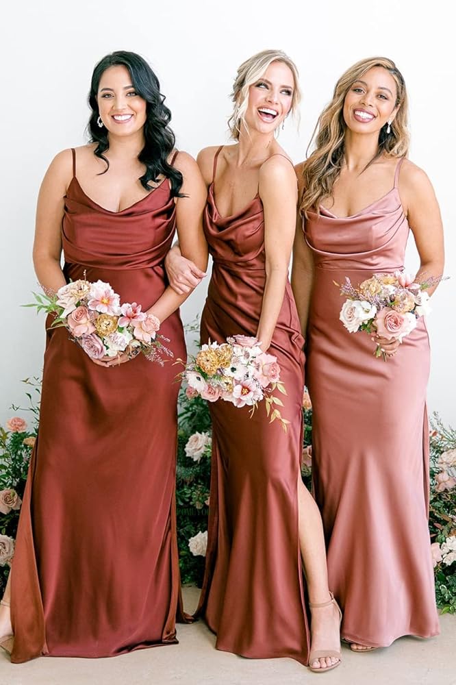 High Quality Satin Long Bridesmaid Dresses