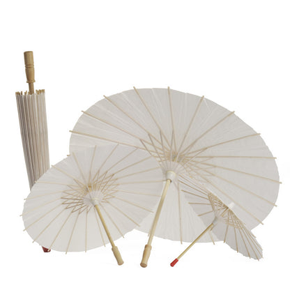 32 Inches Paper Umbrella DIY Decorative Chinese Umbrella Oiled Paper Painting Umbrellas Crafts for Wedding Bridal Party Decoration