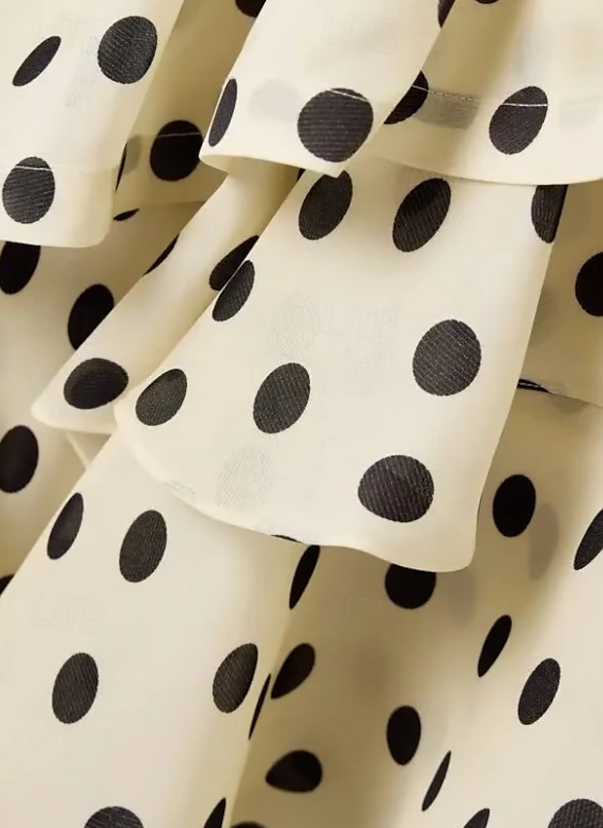Strapless Polka Dots Dress Fashion Prom Evening Dresses For Women