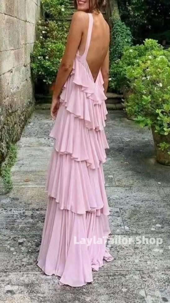 Sweet Pink Halter Party Dresses Homecoming Bridesmaid Dress,LTP3637