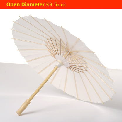 32 Inches Paper Umbrella DIY Decorative Chinese Umbrella Oiled Paper Painting Umbrellas Crafts for Wedding Bridal Party Decoration