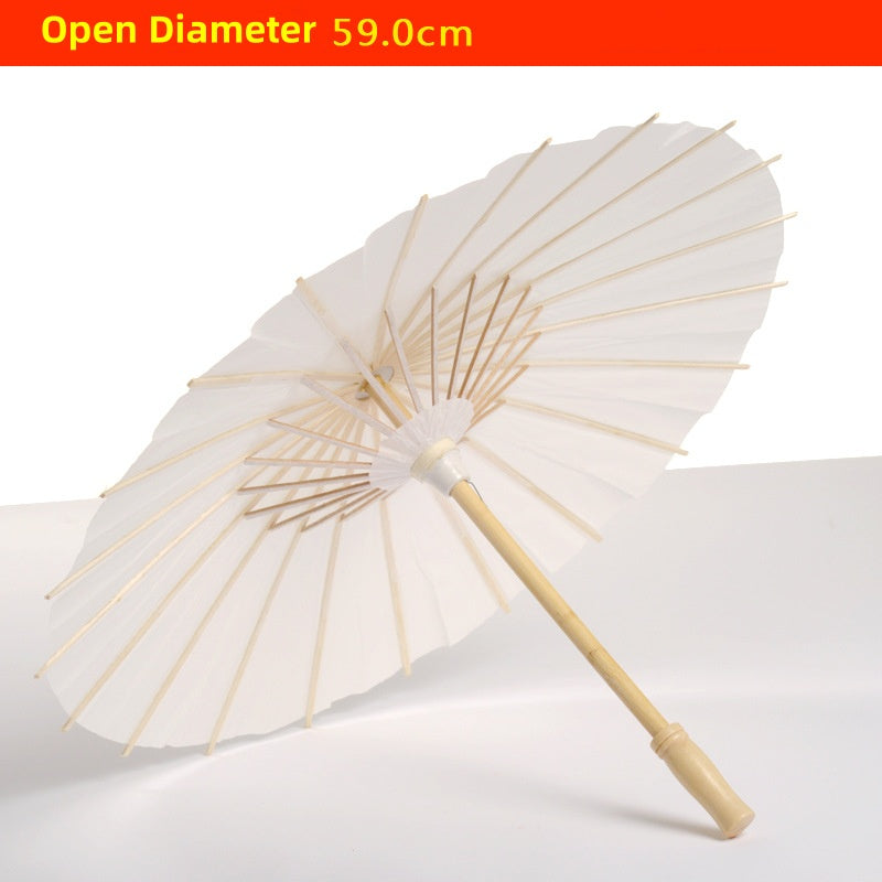 32 Inches Paper Umbrella DIY Decorative Chinese Umbrella Oiled Paper Painting Umbrellas Crafts for Wedding Bridal Party Decoration