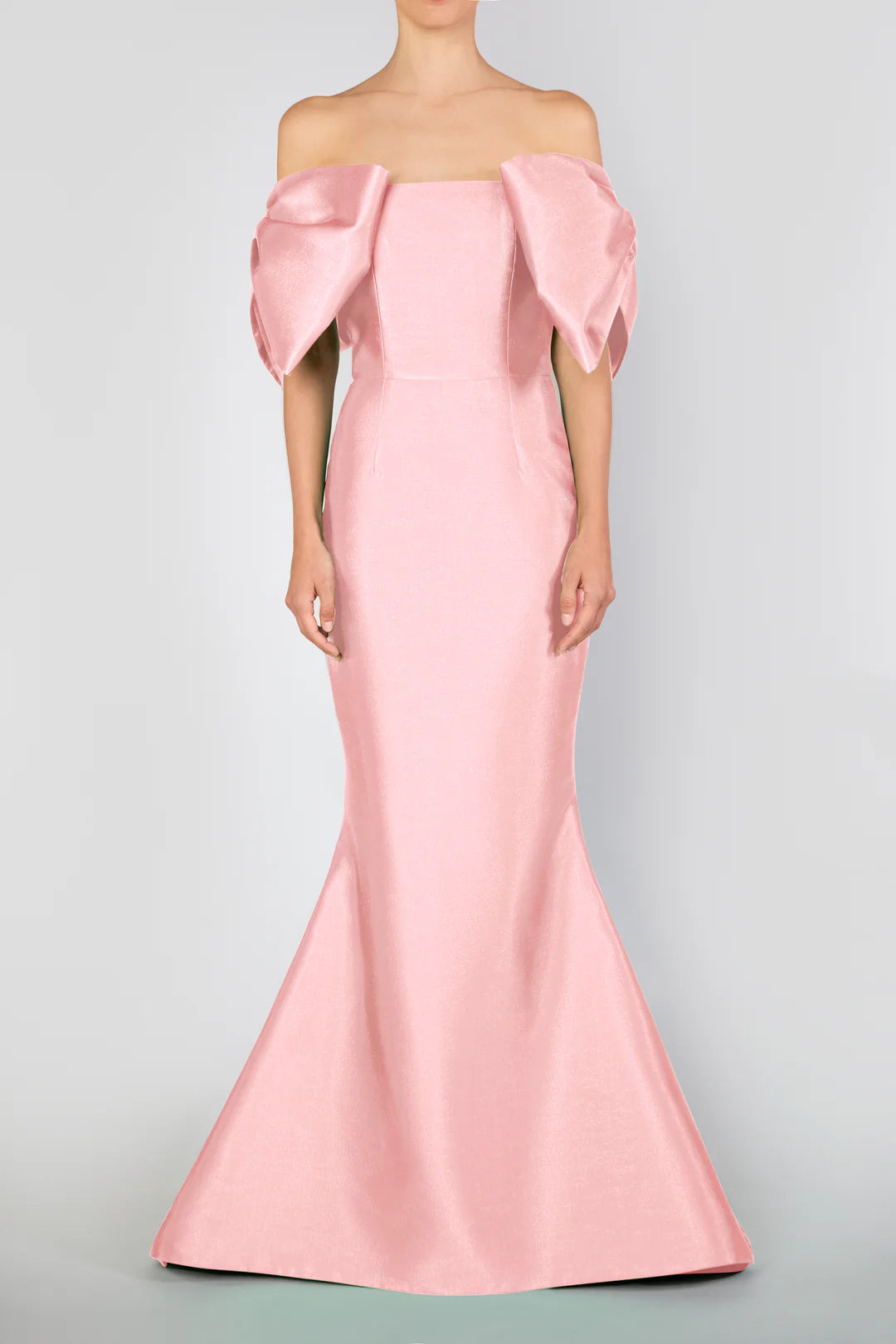 Baby Pink Mermaid Satin Long Prom Party Dresses,LTP4010