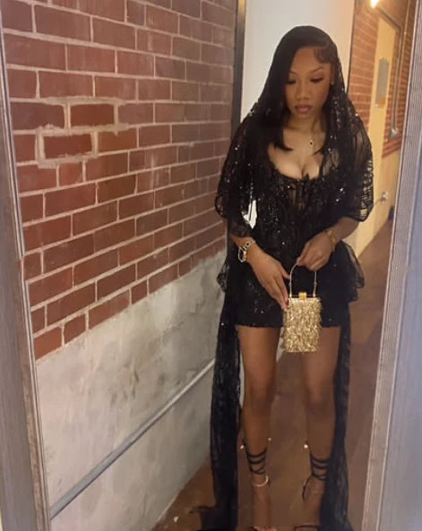 Black Appliques Beaded Tight Homecoming Dresses Mini Party Dress,LTP4126