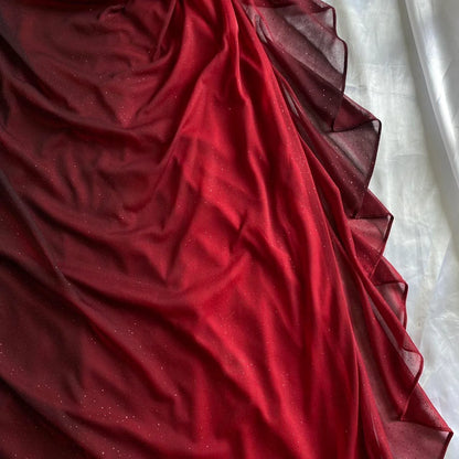 Black Red Gradient Color Chiffon Prom Dresses Long Evening Formal Dress,LTP3975