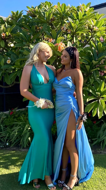 Blue Mermaid Long Prom Dress, Bodycon Evening Gown , LTP3511