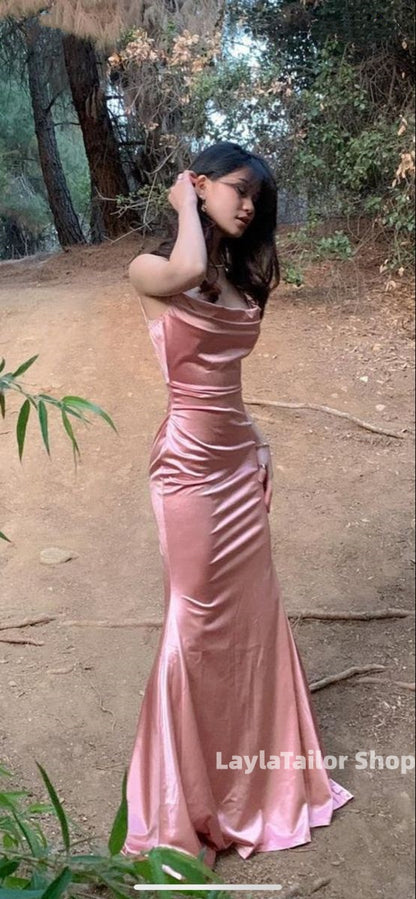 Blush Pink Slim Long Evening Prom Dresses For Women,LTP4577
