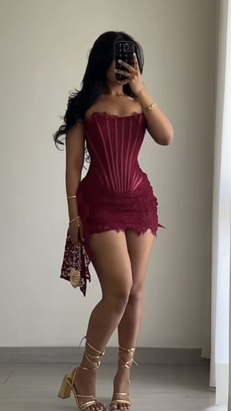 Burgundy Lace Tight Homecoming Dresses Mini Cocktail Dress,LTP3820