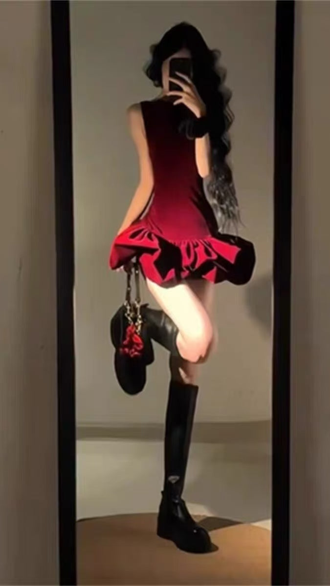 Burgundy Prom Dresses Sleeveless Mini Party Dress Short Graduation Dress Cocktail Outfits,LTP4235