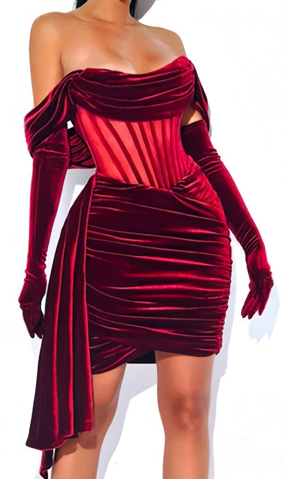Burgundy Velvet Off The Shoulder Short Dress Dark Red Homecoming Dress Tight Cocktail Dress,LTP3886