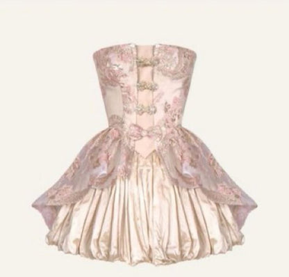 Unique A line Strapless Lace 8th Grade Homecoming Dresses Hoco Dress