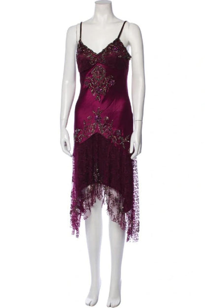 Charming Purple Lace Beaded Party Dresses Sexy Night Formal Prom Dress,LTP4323