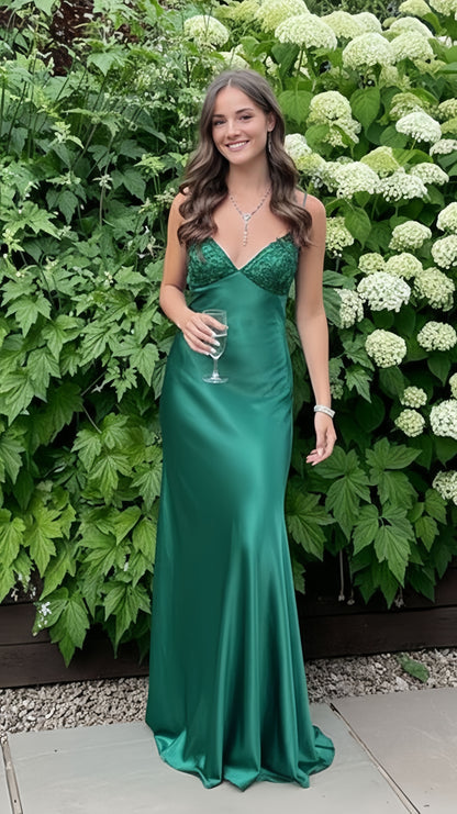 Charming Blue Sheath Prom Dresses Spaghetti Straps Beaded Party Dress,LTP4069