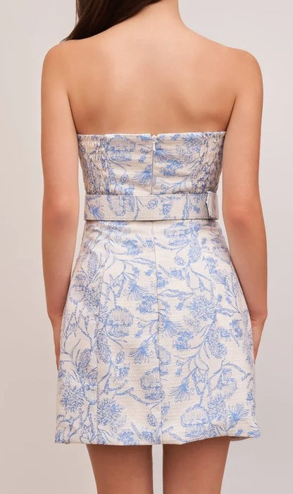 Strapless Floral Sheath Homecoming Dress Short Prom Party Dresses,LTP3967