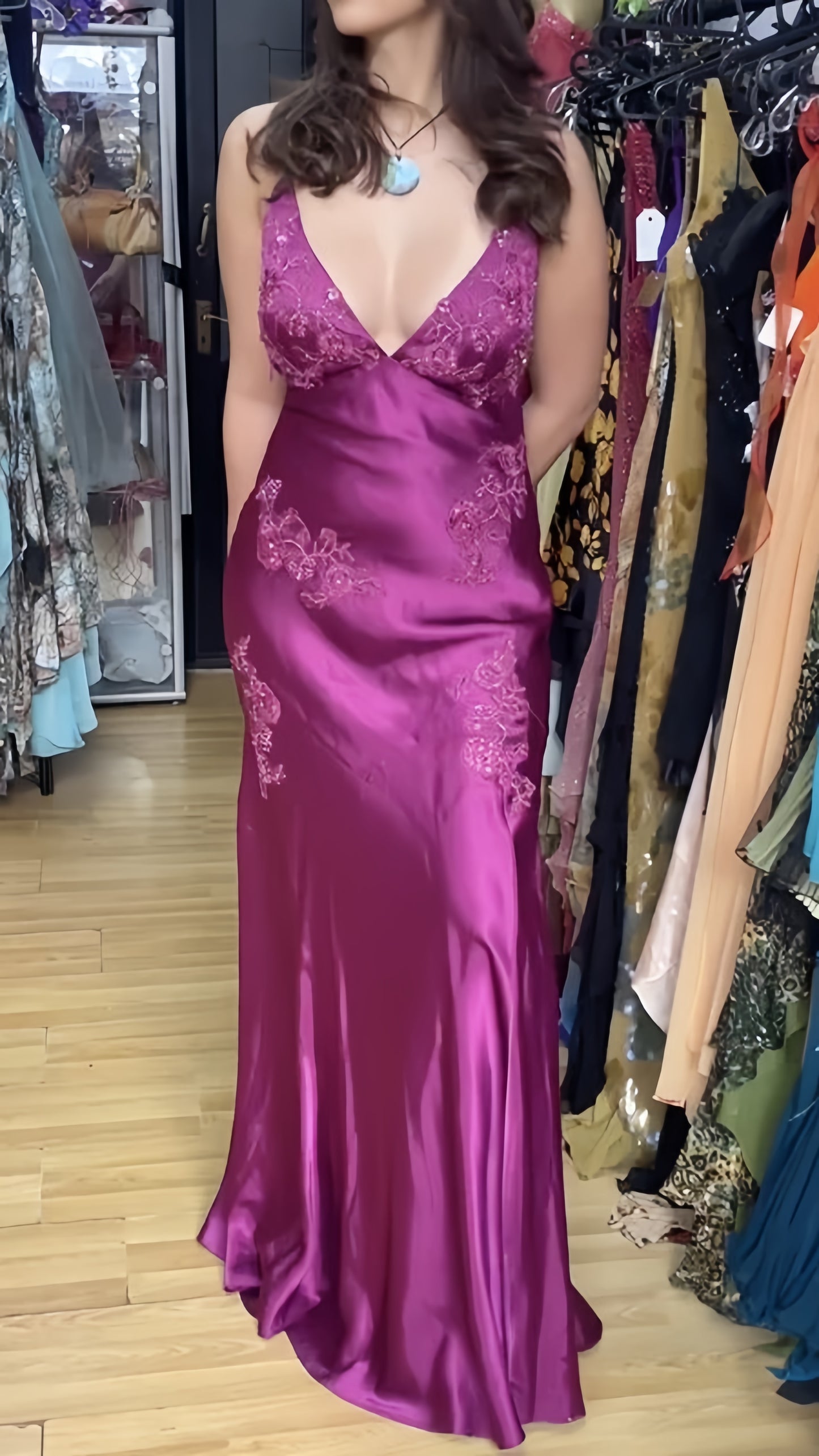 Chic Mermaid Spaghetti Straps Pink Satin Evening Dress Long Prom Dresses,LTP4431
