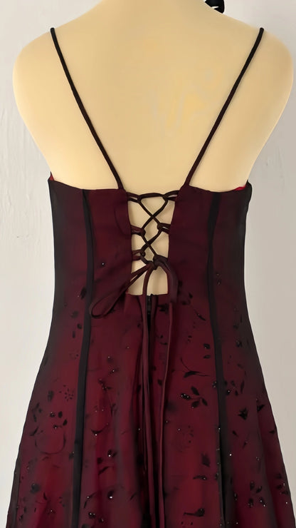 Classic Burgundy Slim Long Prom Dresses Sequined Lace Evening Party Gown,LTP4124