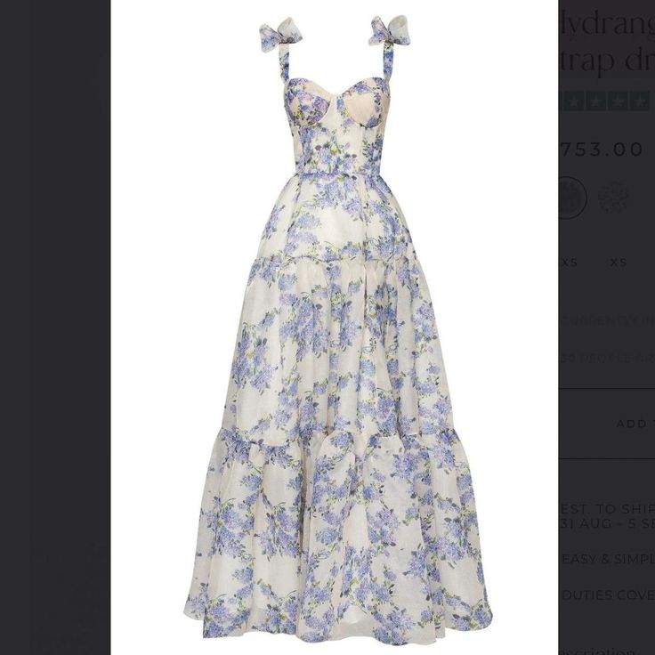 A Line Floral Prom Dress 22nd Birthday Outfit Formal Event Dress