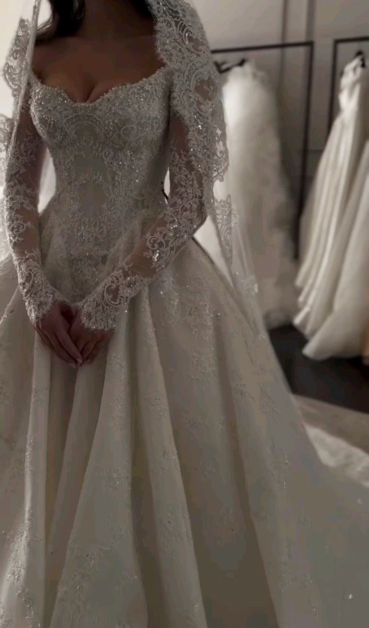Classy Long Sleeves Ivory Wedding Dresses Off The Shoulder Appliques Bridal Dress, LTP3796