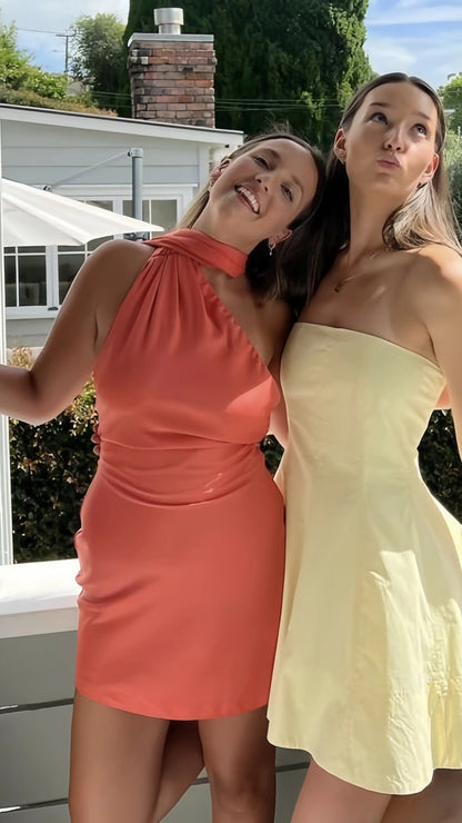 Coral Pink Bodycon Homecoming Dresses, LTP3941