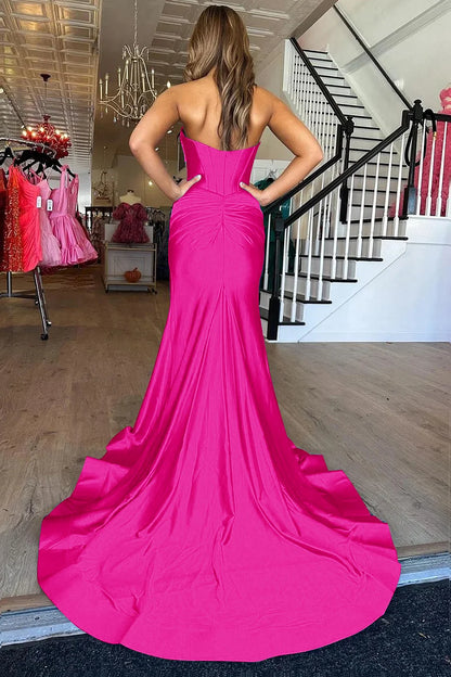 Lilac Cross Neck Mermaid Long Prom Dress With Side Slit