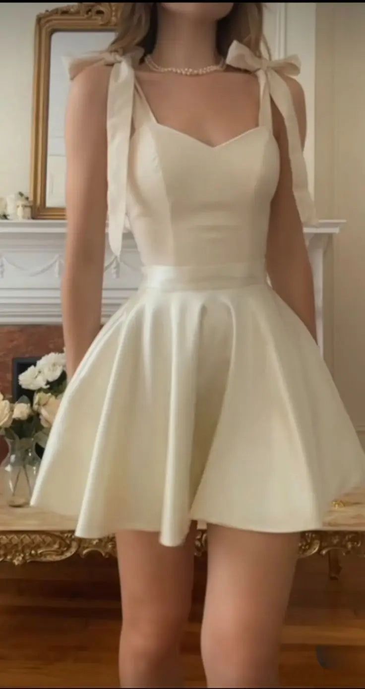 Cute Ivory Sweetheart A-Line Homecoming Party Dresses, LTP3121