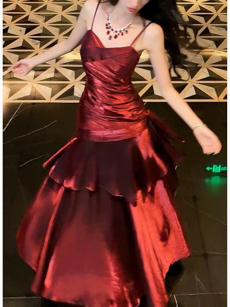 Chic Green Straps Sweetheart Long Formal Dress, Green Prom Dress Evening Dress