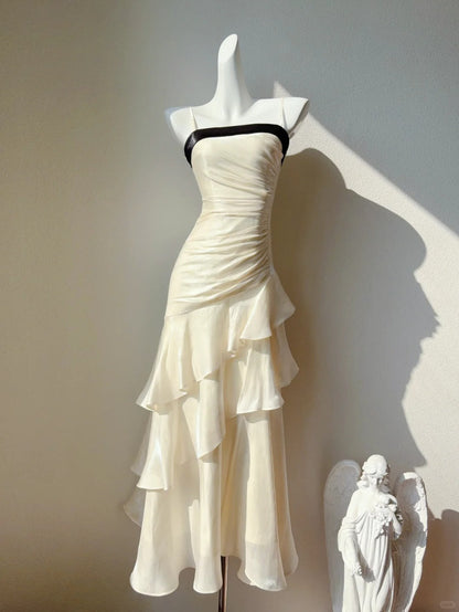 Vintage-Inspired Birthday Party Dresses Under $160🤍White Ruffled Layered Fairytale Graduation Prom Dresses
