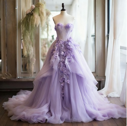 Pink Vintage A-line 16th Birthday Dress Sweetheart Lace Tulle Long Evening Gown Applique Wedding Dress