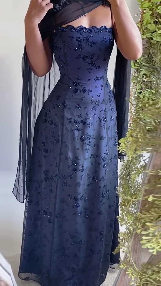 Elegant Blue Lace Prom Dresses Full Length Senior Party Dress Celebrity Dresses,LTP4403