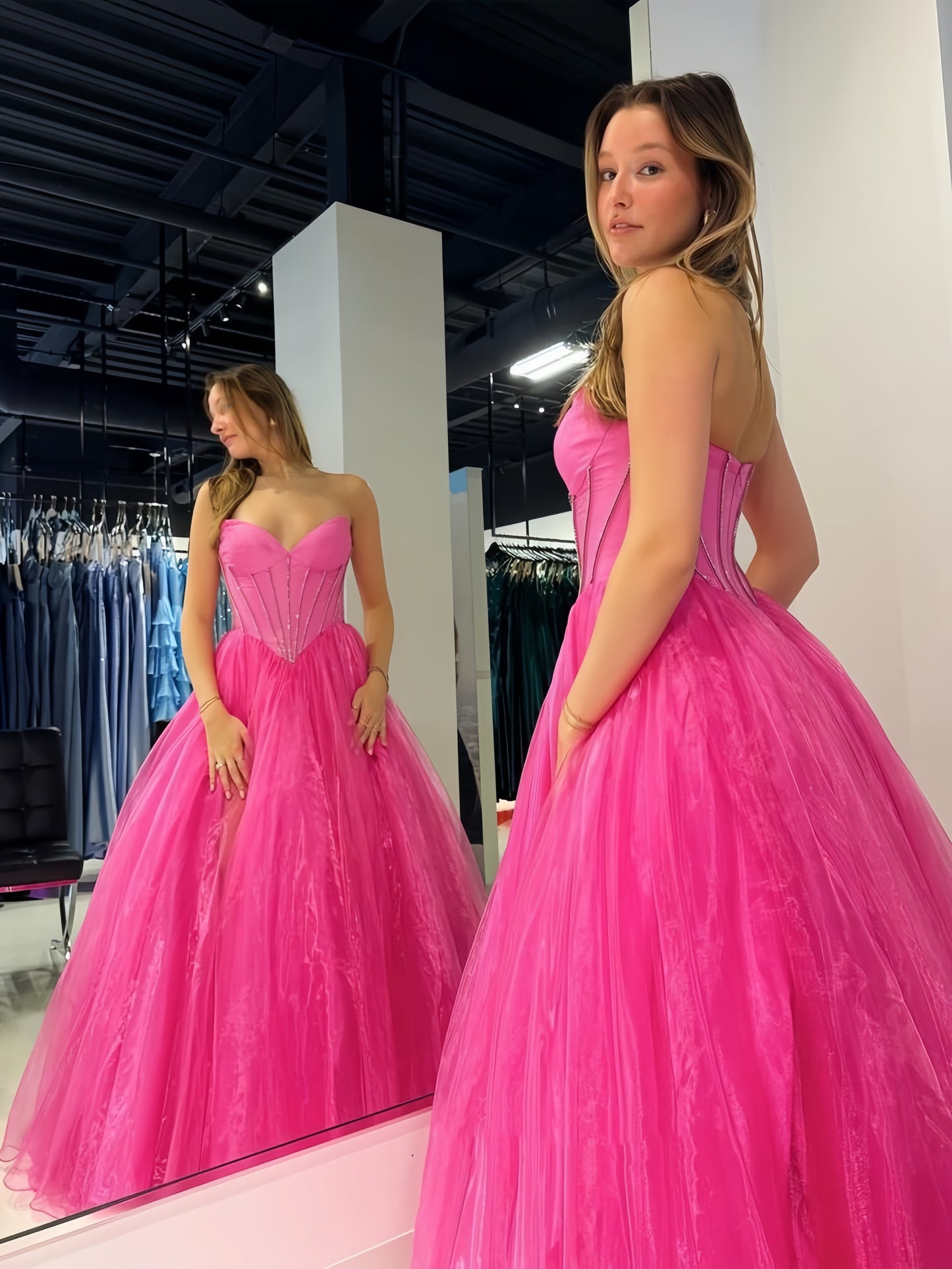 Elegant Pink Evening Prom Formal Dress, LTP3440