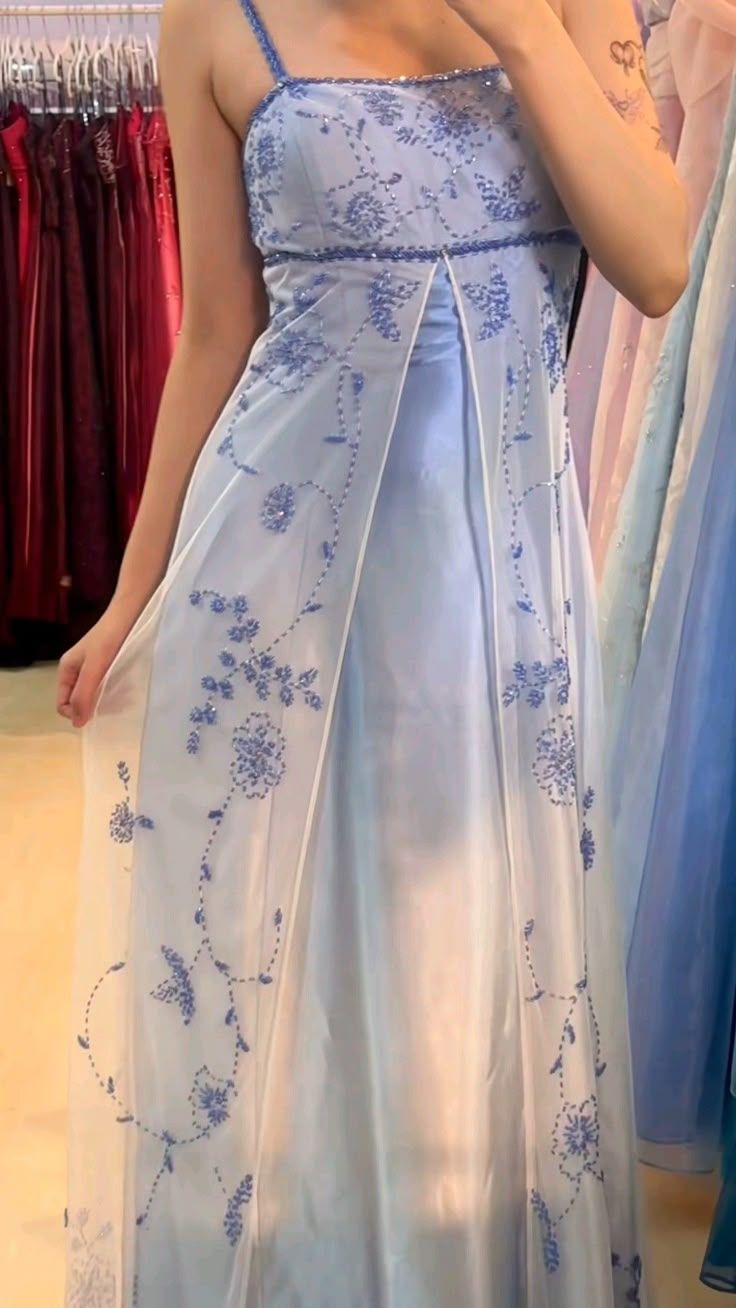 Elegant Sheath Beaded Long Prom Dresses Spaghetti Straps Evening Party Dress,LTP4294
