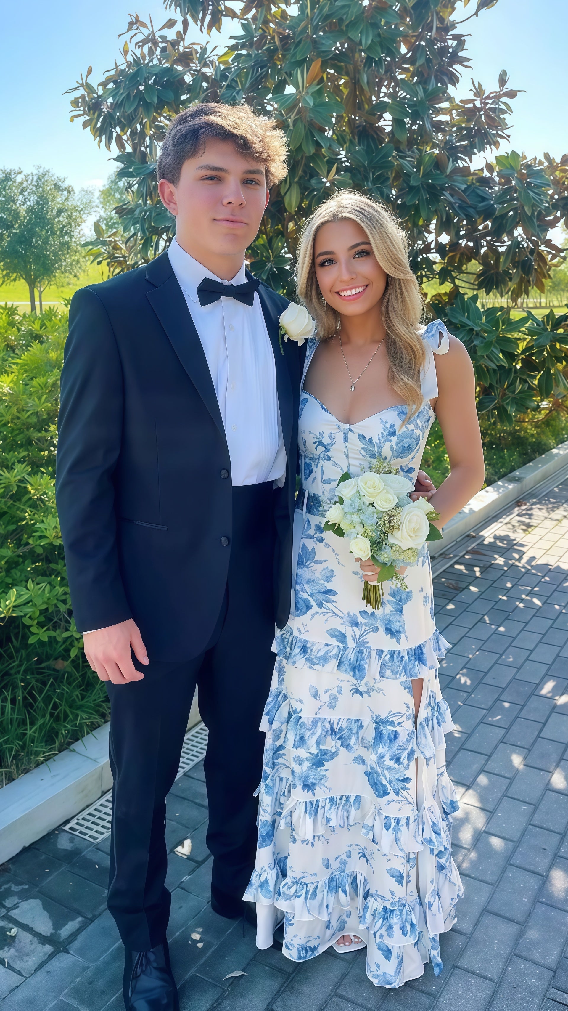 Floral Pattern Ruffle Dress, Senior Prom Dresses 2025,LTP3567 ...