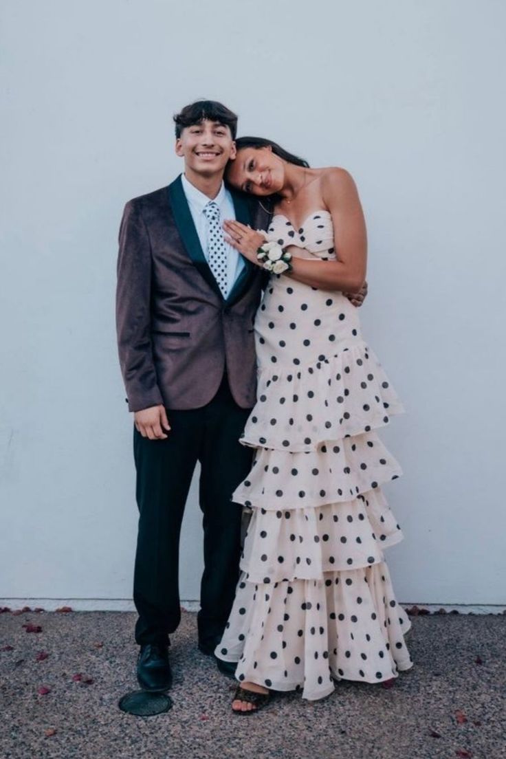 White Black Dots Prom Dress | Sweetheart Ruffle Chiffon Gown Laylatailor Shop White Black Dots Prom Dress | Sweetheart Ruffle Chiffon Gown Laylatailor Shop