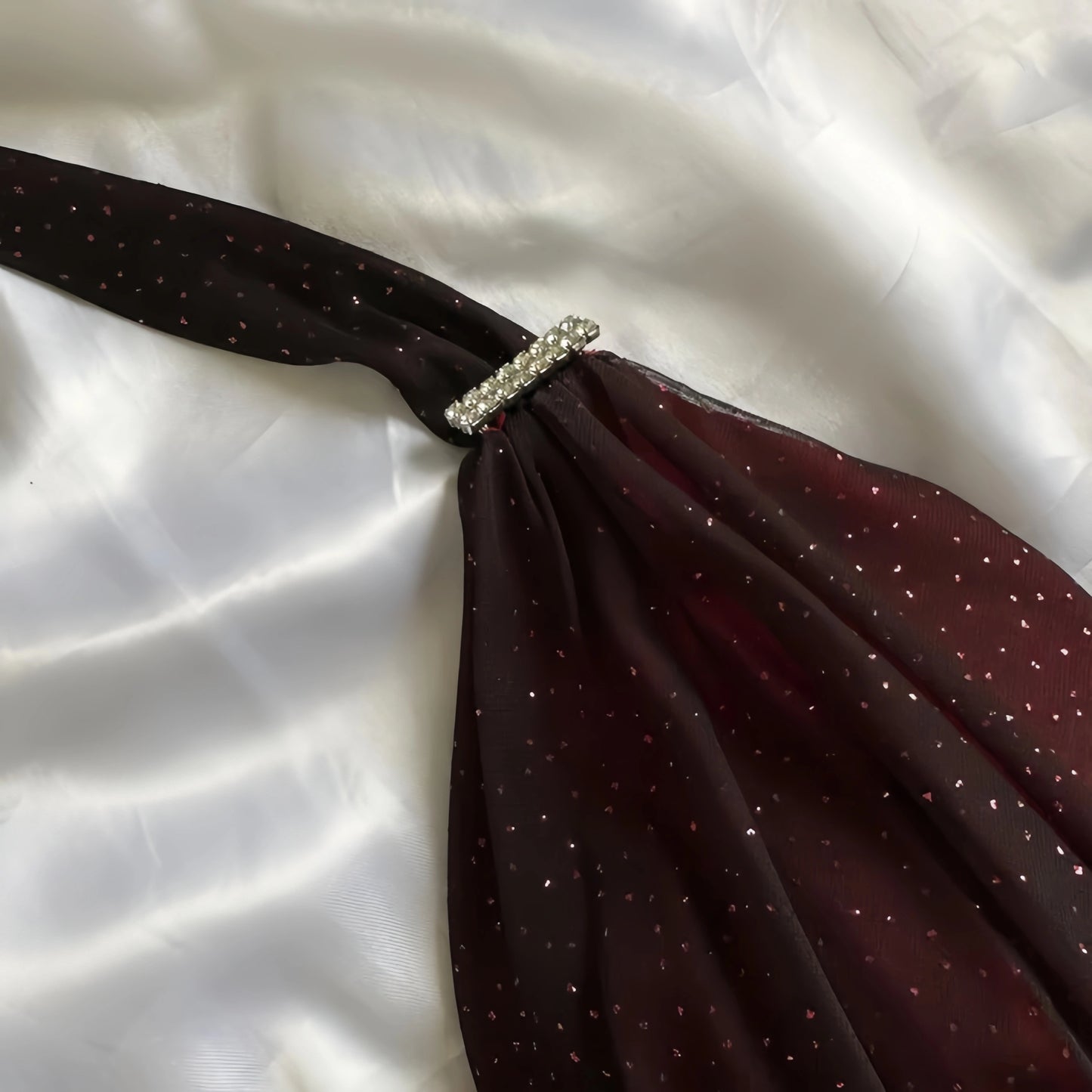 Full length burgundy gradient ombre evening gown