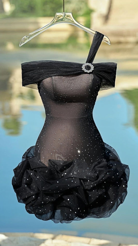 Glitter Black Bodycon Homecoming Dresses Mini Birthday Dress, LTP3335