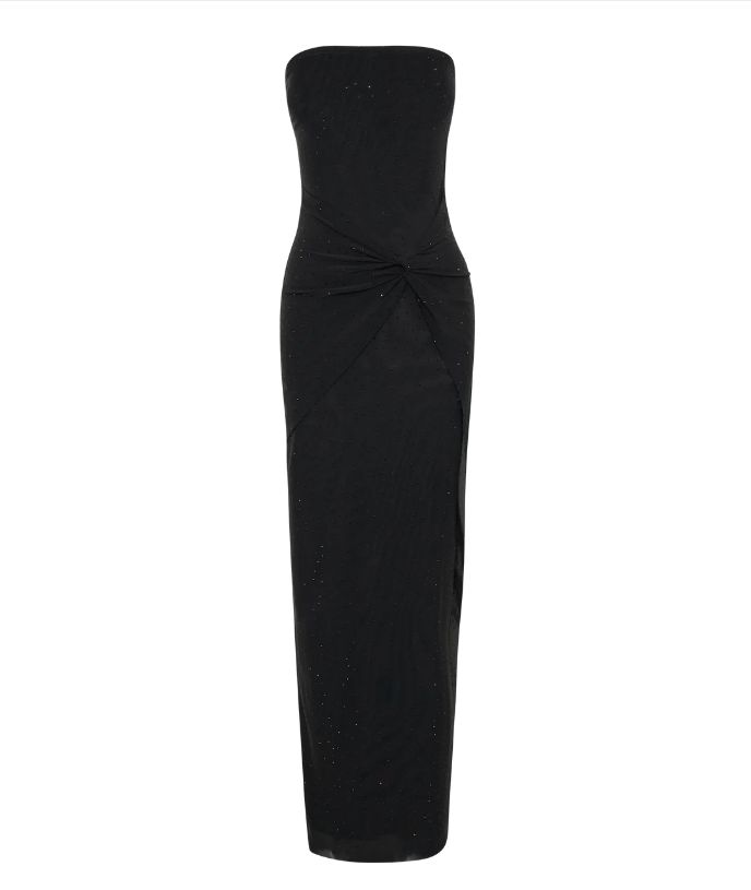 Glitter Black Sheath Prom Dress, Sexy See Through Party Dress, LTP3492
