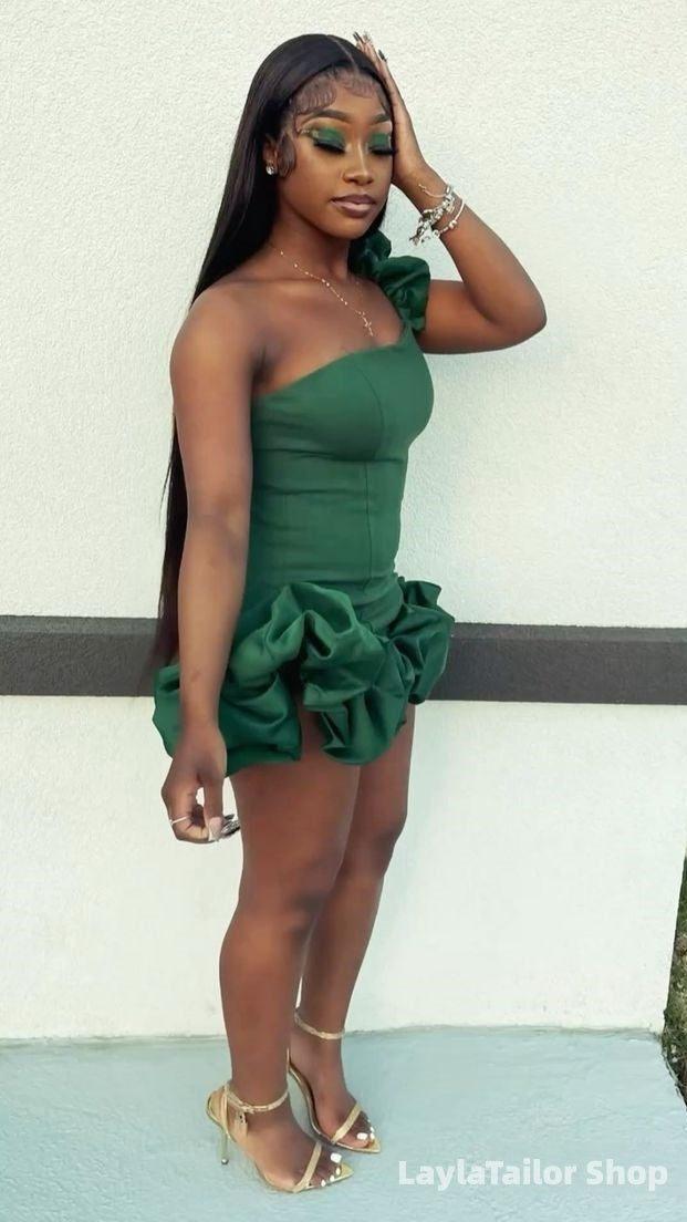 Green Homecoming Dresses Black Girl Tight Short Hoco Dress