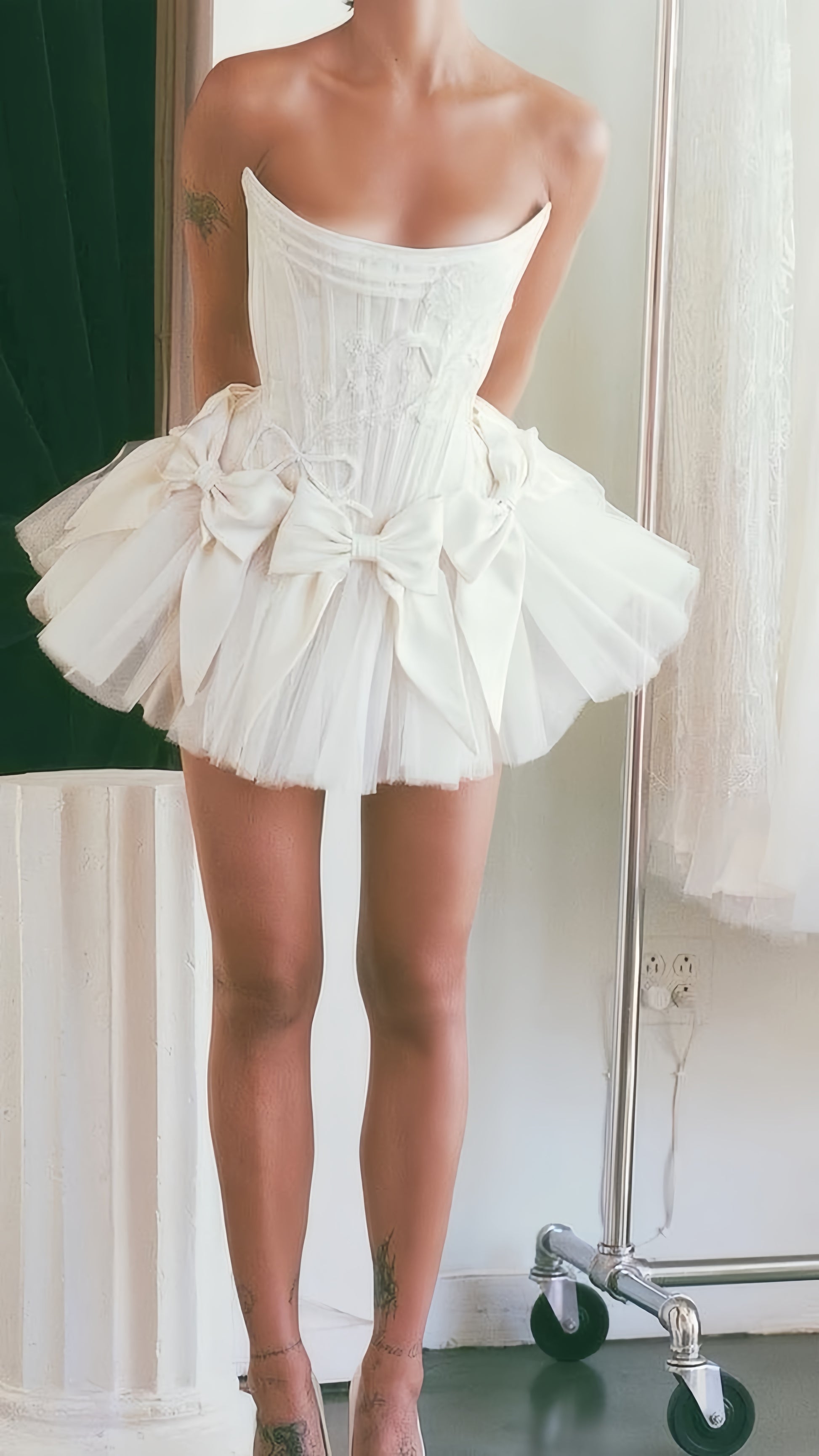 Ivory Strapless Wedding Dress, Short Hoco Prom Dress, LTP3431 Laylatailor Shop Ivory Strapless Wedding Dress, Short Hoco Prom Dress, LTP3431 Laylatailor Shop