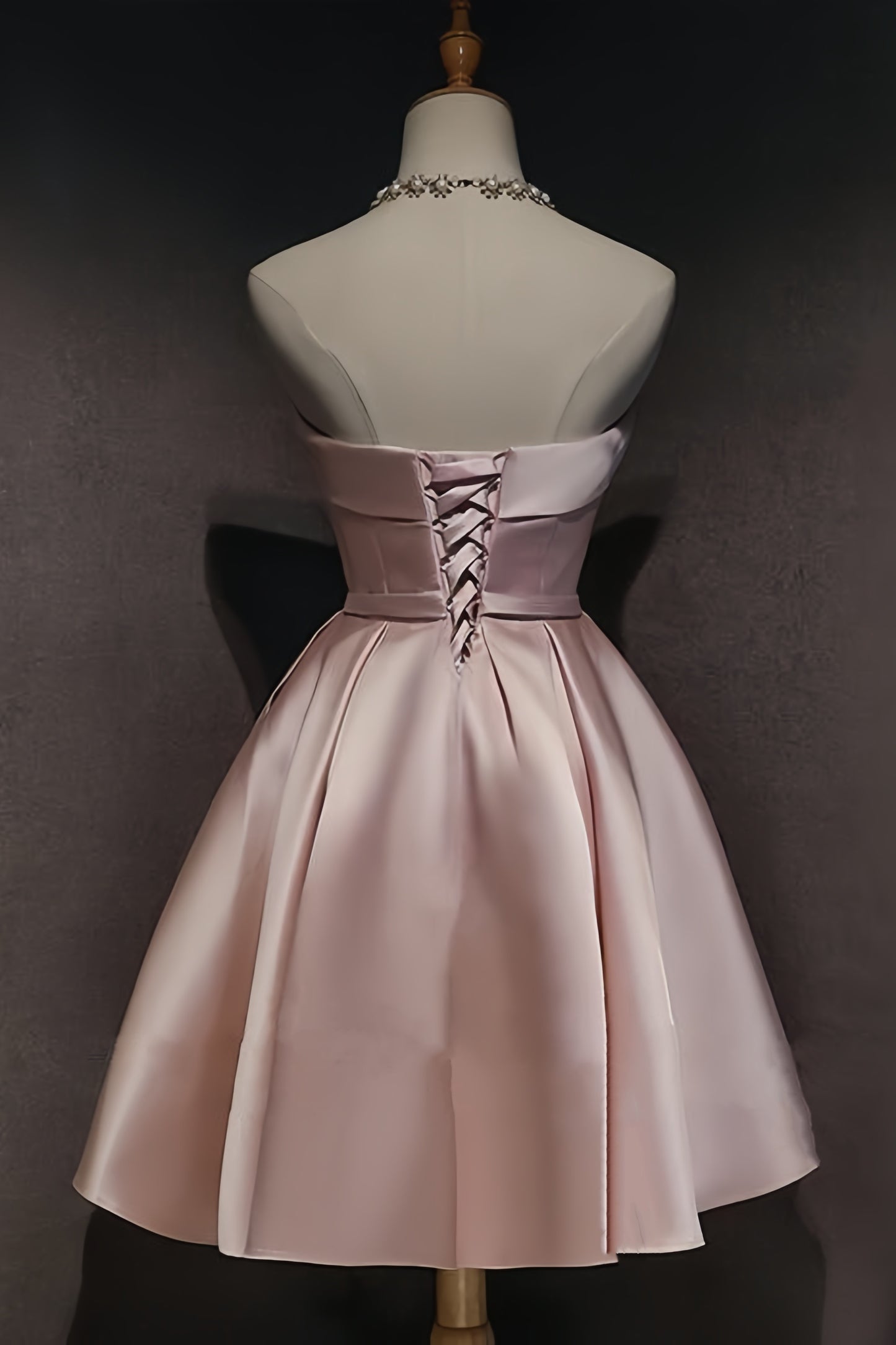 LTP0628,pink off the shoulder satin homecoming dresses