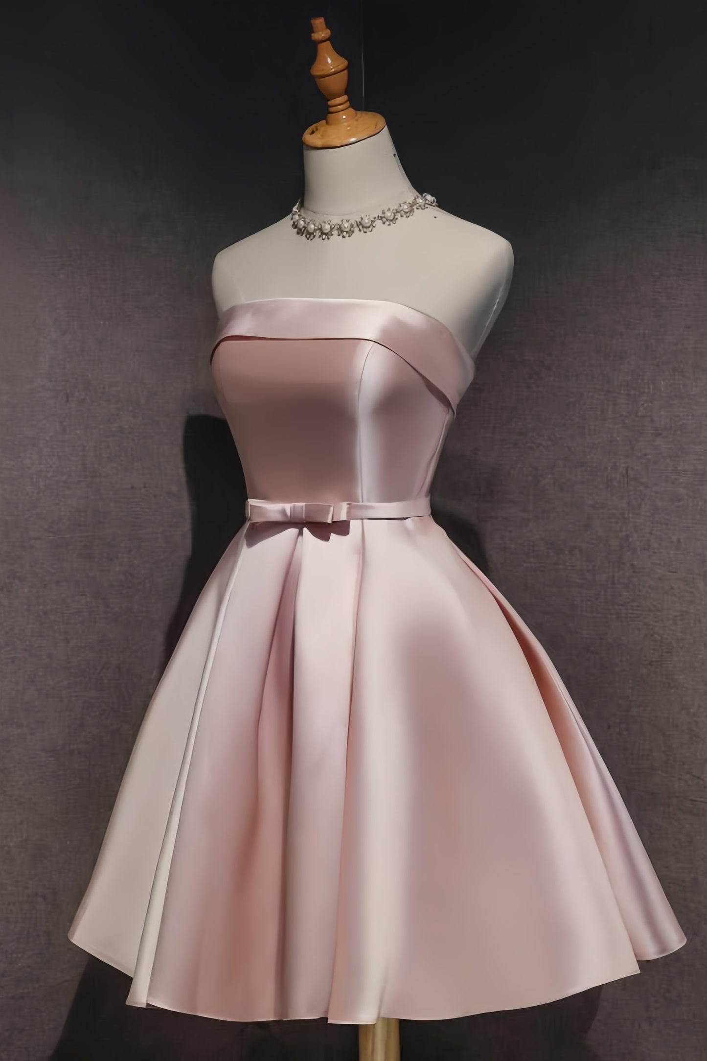LTP0628,pink off the shoulder satin homecoming dresses