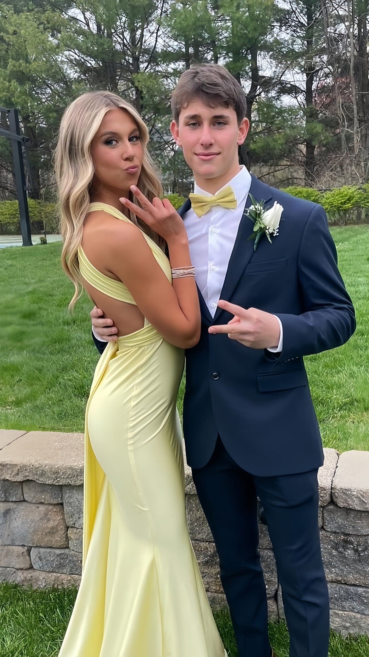 Yellow Bodycon Long Prom Dresses Cross Back Evening Party Dress,LTP4103