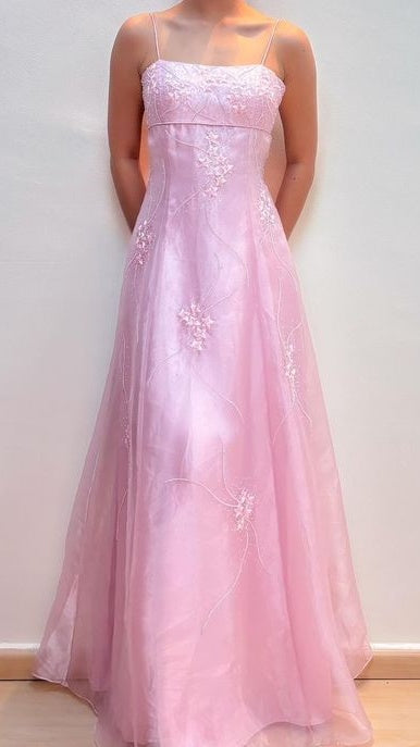 Light Blue Stars Sheath Long Prom Party Dress Spaghetti Straps Evening Formal Gown,LTP4130