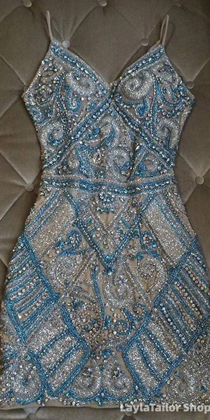 Luxury Beaded Bodycon Homecoming Dresses