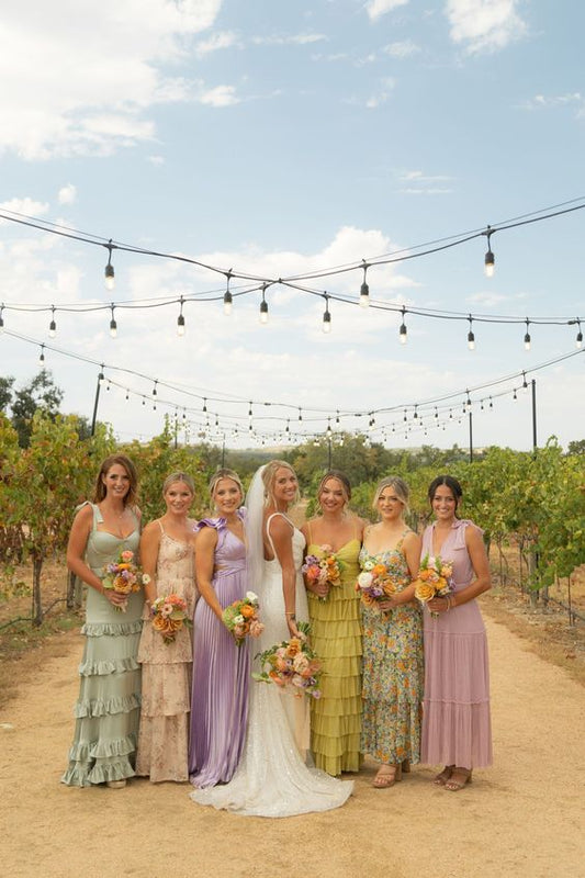 Mix Matched Colorful Bridesmaid Dresses, Custom Made Bridesmaid Dresses