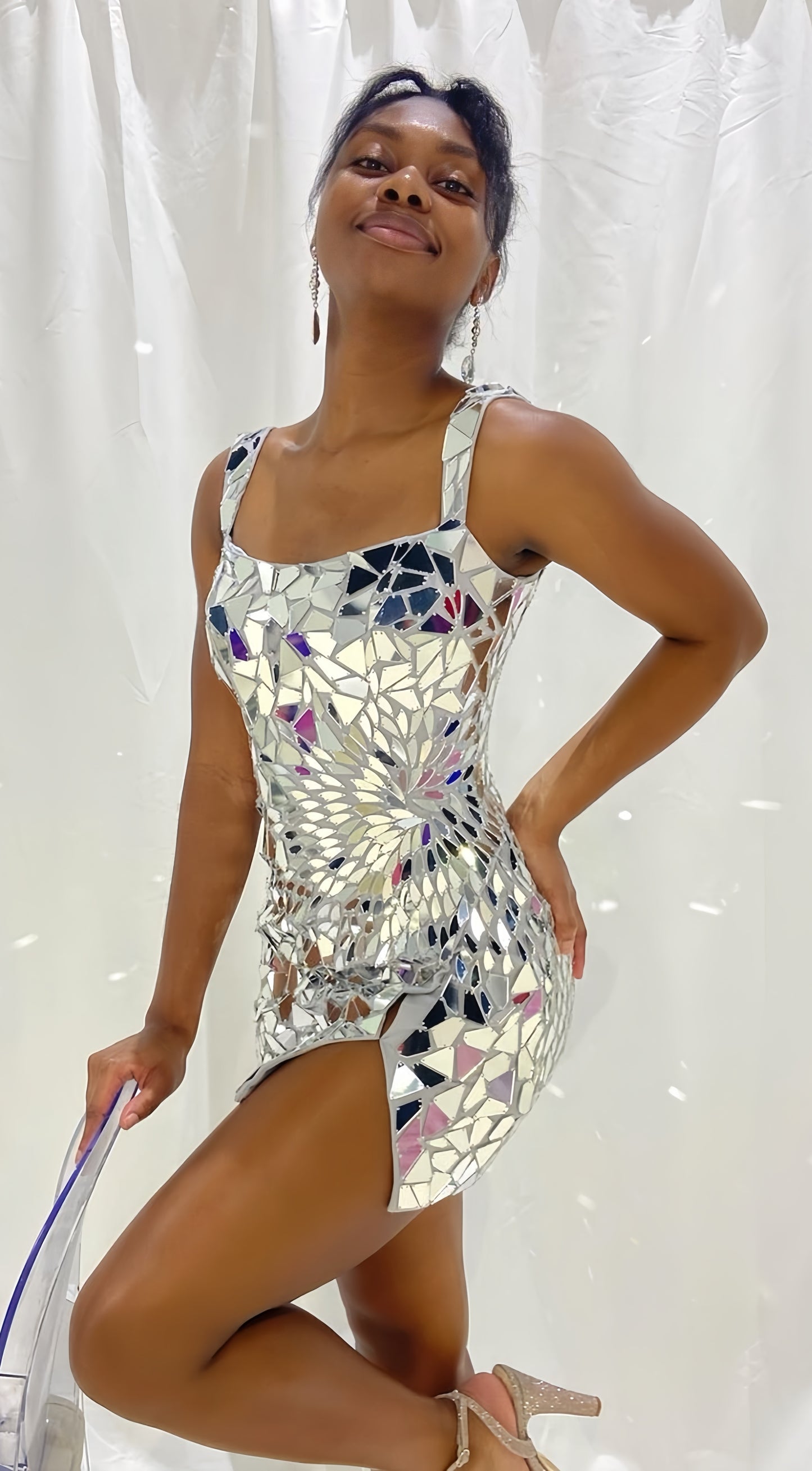 Modern Stylish Mirror Dress Glass Short Homecoming Dress, LTP3321