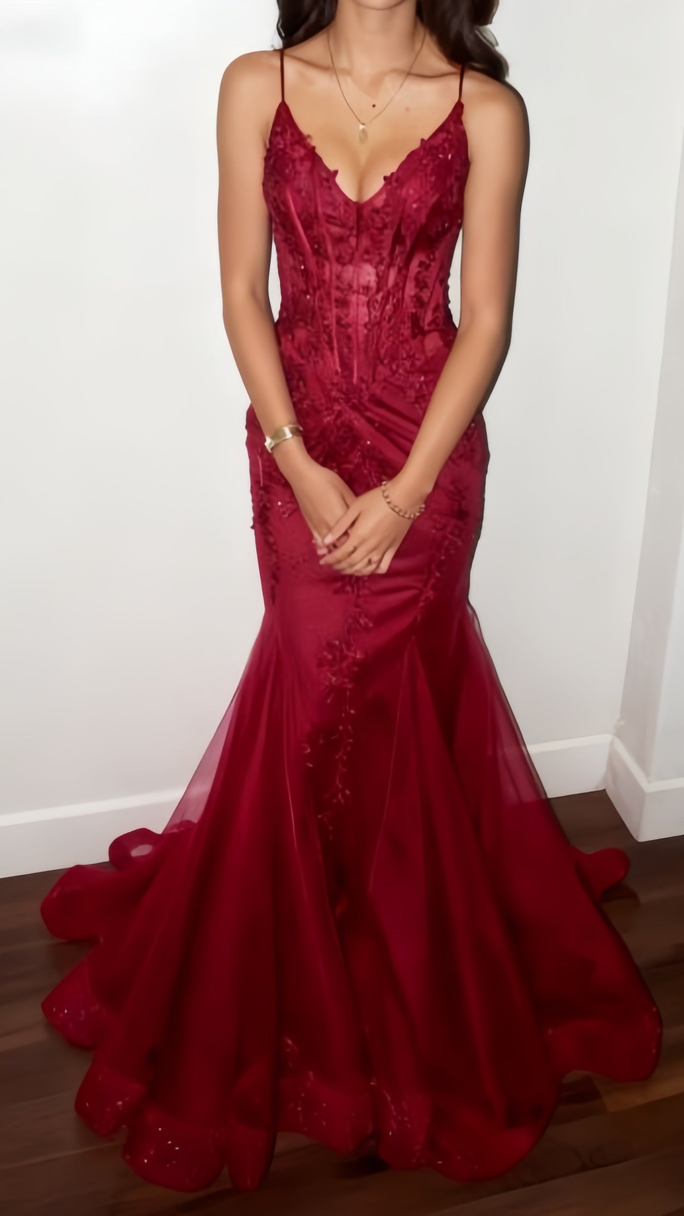 Modest Mermaid Spaghetti Straps Burgundy Sequin Formal Gown 23Rd Birthday Dress Prom Dresses 20Th Birthday Outfits,LTP4322