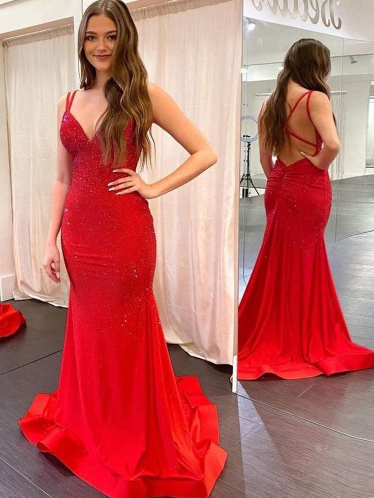 Modest Trendy Mermaid Spaghetti Straps Navy Blue Sequins Prom Dresses Style Long Senior High School Dance Party Dress,LTP4517