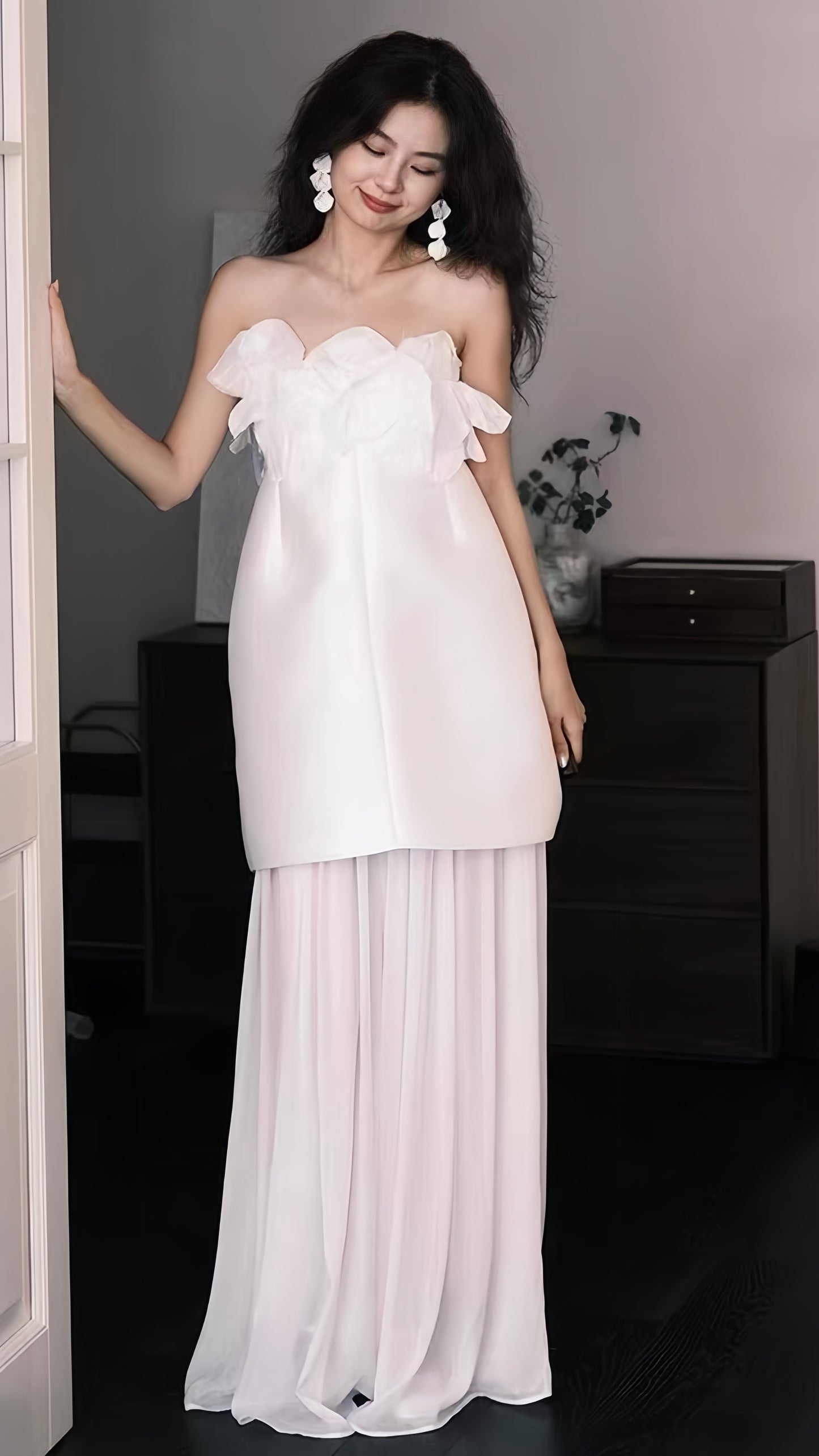 Multi Styles White Floral Wedding Dresses Beach Party Dress,LTP4189