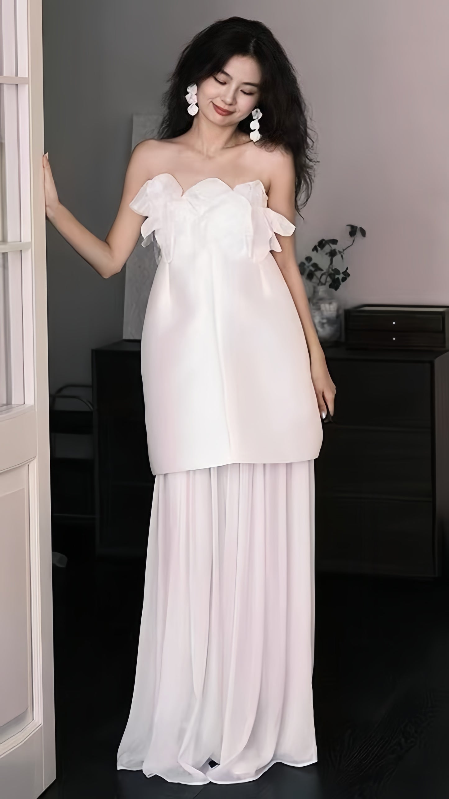 Multi Styles White Floral Wedding Dresses Beach Party Dress,LTP4189